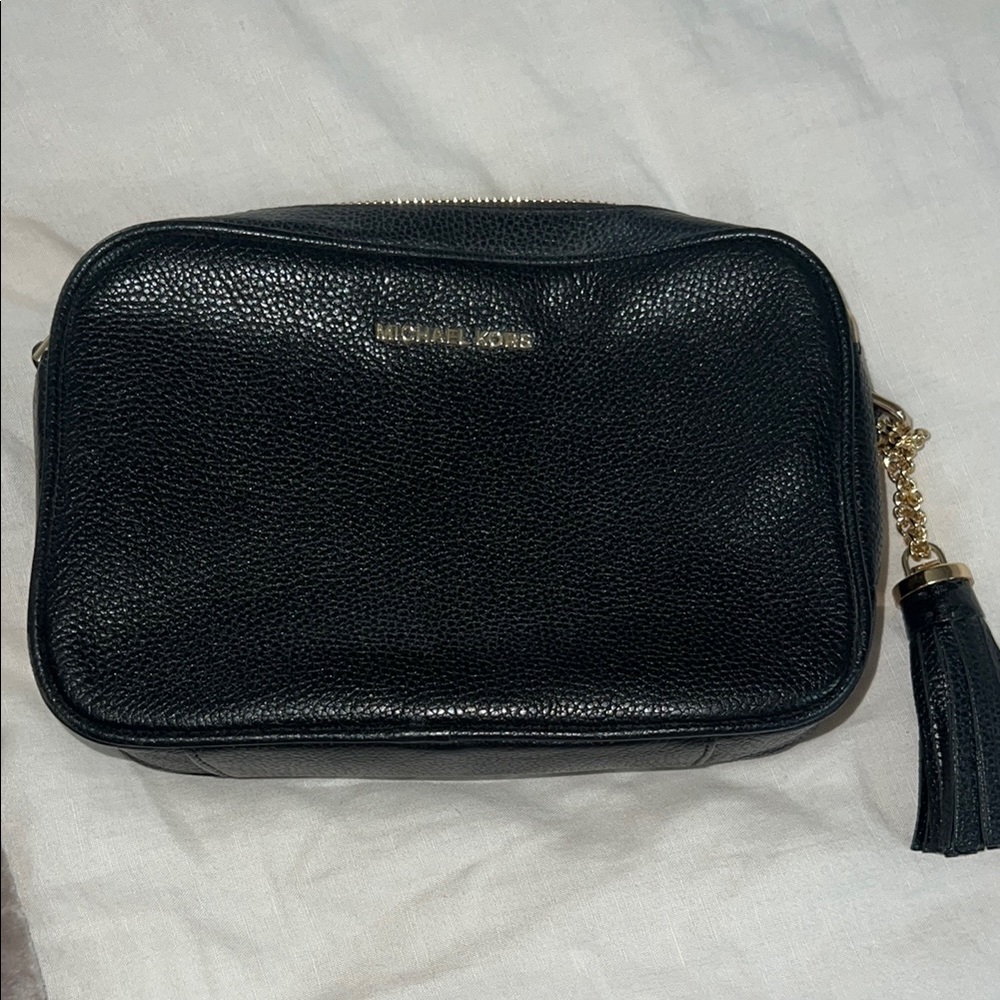 Michael Kors Black Pebbled Leather Crossbody
